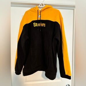 Pittsburgh Steelers NFL Team Apparel Fleece Hoodie Black Yellow Pullover Men’s L